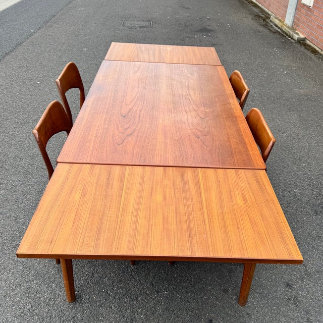 Table and Chairs by Henning Kjaernulf for Vejle Stole Og Møbelfabrik, 1960s, Set of 5 For Sale - Image 14 of 17