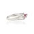 Metal Natural Ruby & Diamond Split Shank Bypass Ring Size 4 in 14k White Gold For Sale - Image 7 of 16