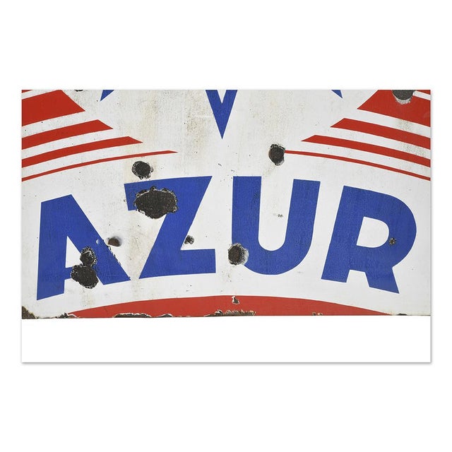 Vintage Azure Enameled Plate For Sale - Image 6 of 7