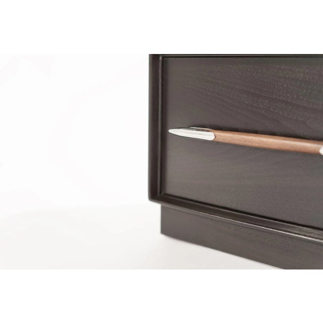 Dark Walnut Nightstands by t.h. Robsjohn-Gibbings, 1950s For Sale - Image 9 of 13