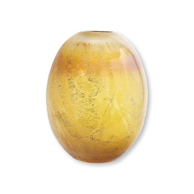 Art Deco Italian Murano Style Encased Silver Foil Art Glass Vases, Pair For Sale - Image 3 of 6