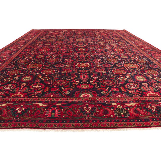 Victorian Vintage Persian Malayer Rug - 10'06 X 13'09 For Sale - Image 3 of 9