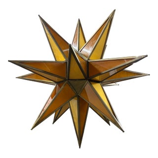 Late 20th Century Monumental Star Shaped Chandelier For Sale