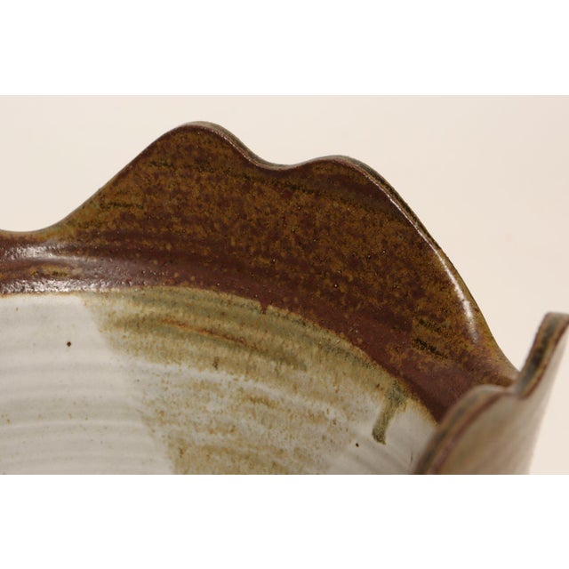 Vintage Brown and Pale Gray Studio Pottery Square Planter by Deanna Nichols For Sale - Image 15 of 17