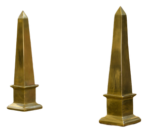 Vintage Brass Obelisks, 1960s, Set of 2