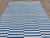 Textile Handmade Cotton Striped Rug, Up Down Stripe Blue and White - 11'x11' For Sale - Image 7 of 10