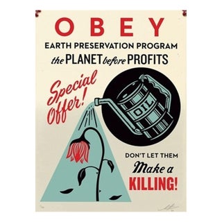 Shepard Fairey (Obey), Earth Preservation, Silkscreen Print For Sale