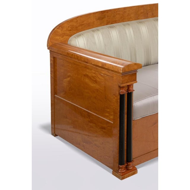 Black Biedermeier Birch Root Veneer Sofa, Austria, 1830s For Sale - Image 8 of 9
