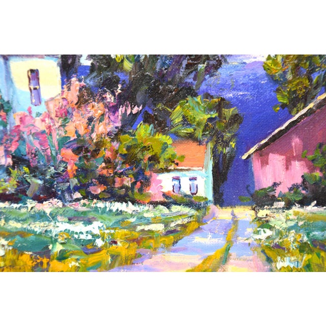 Early 21st Century Early 21st Century Summer.House.Modern Original Hand Painting., Framed For Sale - Image 5 of 9