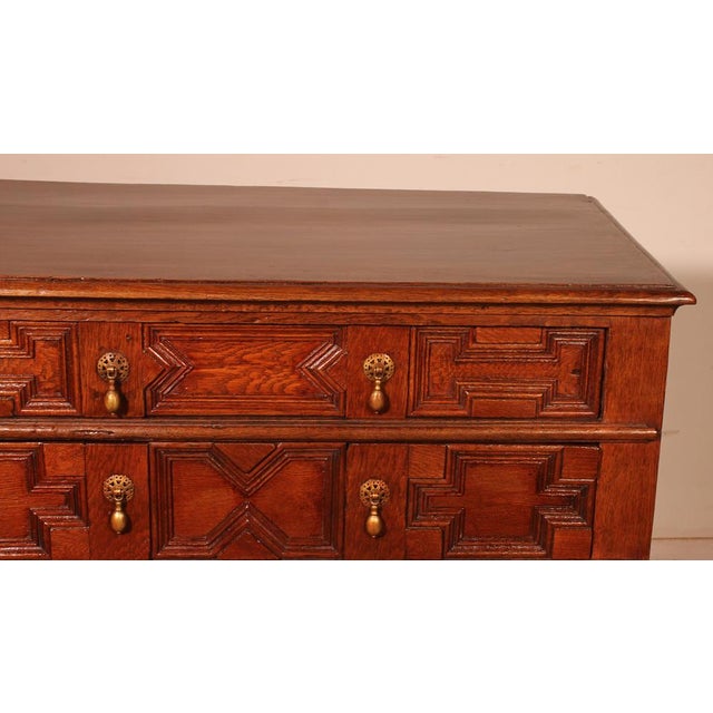 Jacobean Oak Commode, 17th Century For Sale - Image 12 of 13