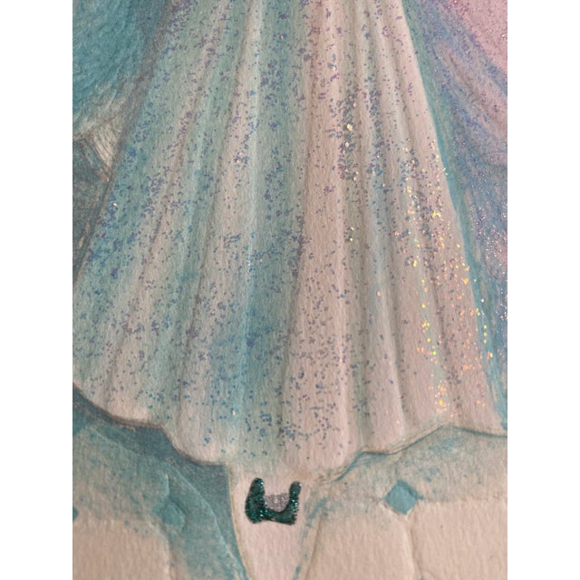 1980s Mixed Media Art Deco Wall Art by Mary Vickers. Signed For Sale - Image 9 of 13