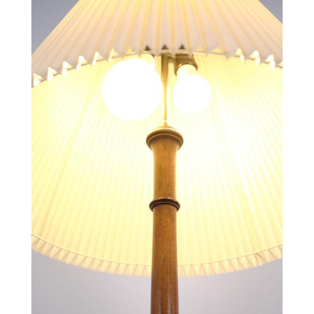 Brown Late Empire Floor Lamp with Mahogany Table For Sale - Image 8 of 9