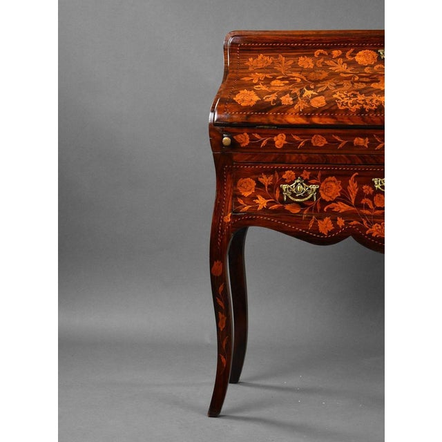 19th Century Dutch Marquetry Bureau, 1800s For Sale - Image 9 of 14