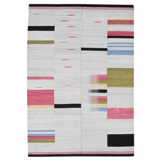 Tribal Style Handwoven Flat Kilim Rug For Sale