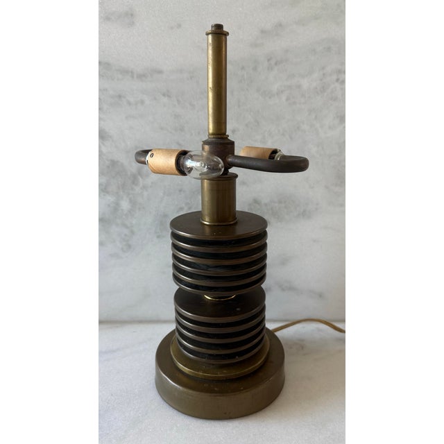 Vintage Brass Mushroom Table Lamp Attributed to Hans-Agne Jakobsson For Sale In Austin - Image 6 of 12