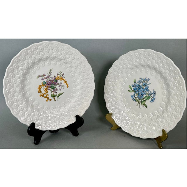 Pair of Vintage Spode Plates With Floral Pattern | Chairish