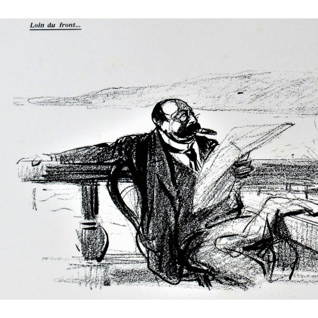 Impressionist Jean Louis Forain, Loin du Front, 1918 For Sale - Image 3 of 7