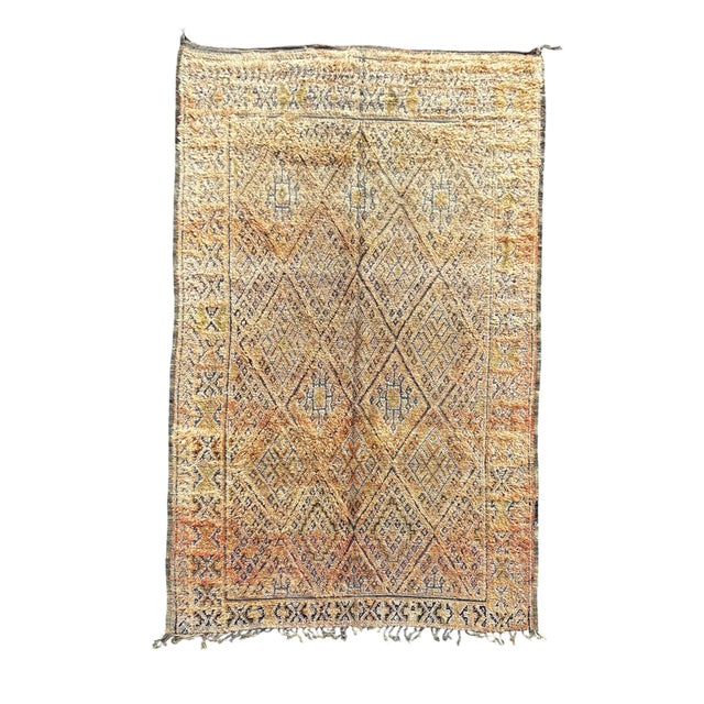 Beige Large Vintage Moroccan Wool Rug, 1990s For Sale - Image 8 of 8