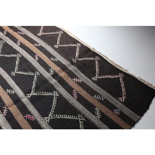Handwoven Vintage Floor Kilim Rug -11' 6'' X 7' 5'' Feet For Sale - Image 11 of 13