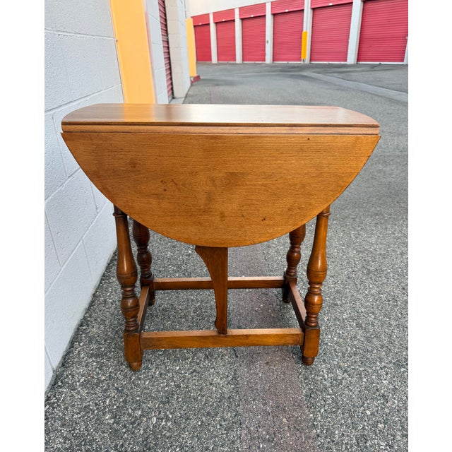 Vintage Maple Drop Leaf Table For Sale - Image 12 of 12