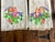 1960s Vintage Hand Painted Hand Towel / Tea Towels or Kitchen Towel Lace Trim Ivory With Floral Bird Painting For Sale - Image 5 of 9