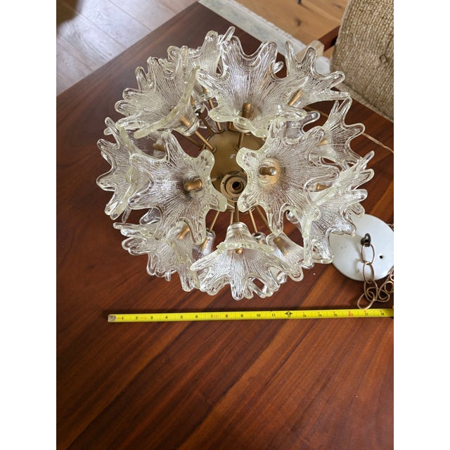Glass Vintage Italian Murano Style Sputnik Chandelier in the Manner of Paolo Venini "Espirit", 28 Glass Florets For Sale - Image 7 of 18