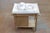 Wood French Sarreguemines Late 19th Century Miniature Sink with Pastoral Scenes For Sale - Image 7 of 11