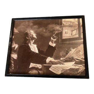 Vintage Signed Print in Frame For Sale