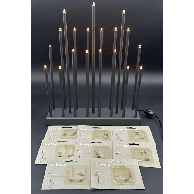Vintage Swedish Svenska Danish Modernist Electric Light Elflugan Gray Metal For Sale - Image 16 of 17