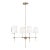 Thomas O'Brien By Visual Comfort Studio Baker 4-Light Small Chandelier in Satin Brass For Sale