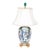 Chinese Famille Rose Porcelain Ovoid Vase Table Lamp | Celestial Court Figures | Carved Jade Finial | Mid-20th Century For Sale