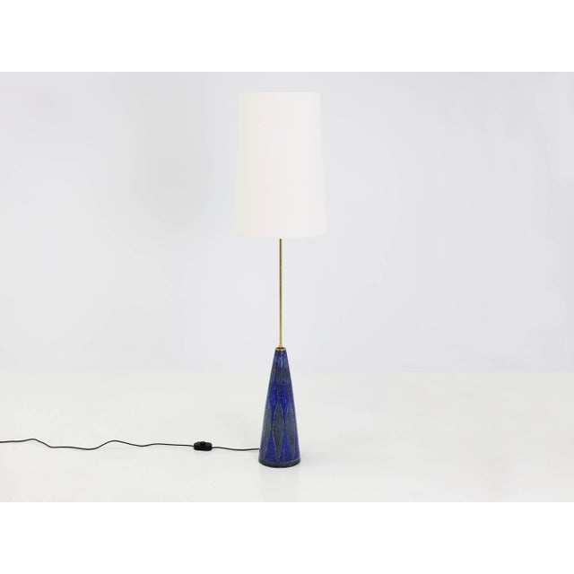 Danish Floor Lamp in Glazed Ceramic by Rigmor Nielsen for Søholm Stentøj, Denmark, 1960s For Sale - Image 4 of 4