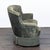 Vintage Green Velvet Loveseat With Button Back and Fringe Skirt For Sale - Image 4 of 7