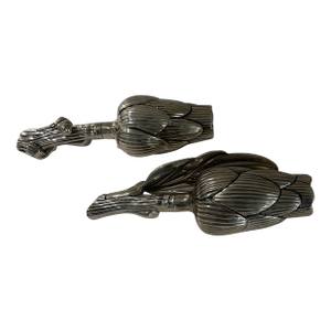 Late 20th Century Silverplate Salt and Pepper Shakers in the Form of Artichokes- A Pair