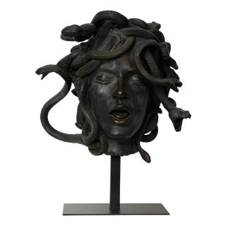 Female Medusa Bust on Stand from Pure White Lines For Sale