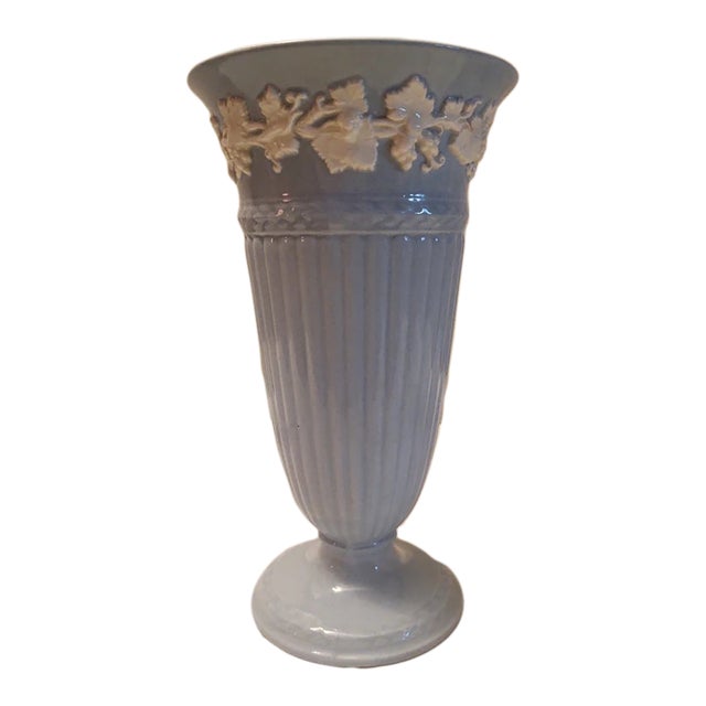 Vintage Wedgwood Queensware Cream on Lavender Vase For Sale