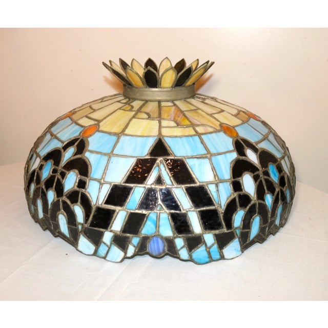 Up for sale is a very high quality antique handmade leaded glass chandelier. It's completely crafted by hand with a high...