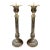 Pair of 1970s Silver-Tone Metal Tall Etched Candleholders For Sale