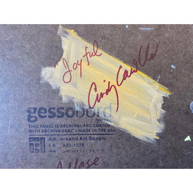 Contemporary Bright Colorful Abstract Floral Collage by C. Carrillo For Sale - Image 3 of 7