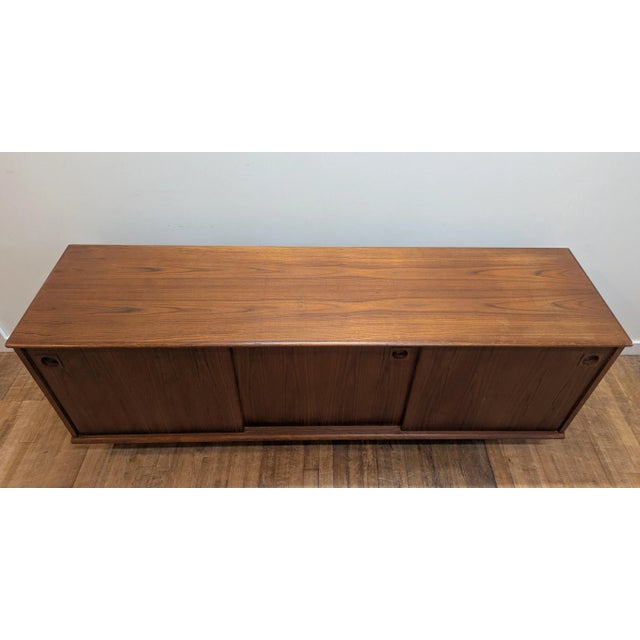 Dyrlund Danish Modern Mid Century Teak Sideboard Dyrlund For Sale - Image 4 of 12