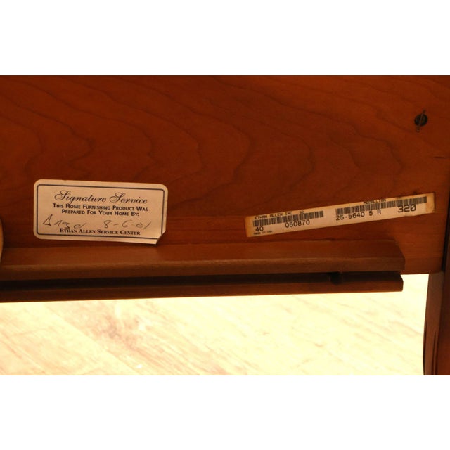 Ethan Allen Medallion Collection Cherry Queen Sleigh Bed For Sale - Image 11 of 18