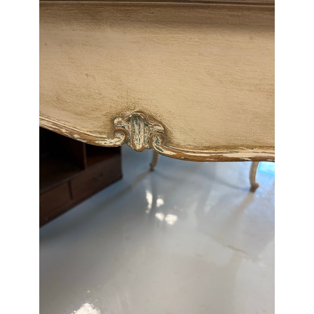 Wood Vintage Louis XV Style Painted Desk For Sale - Image 7 of 7
