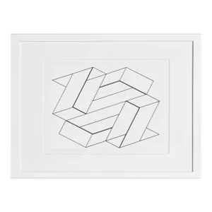 Josef Albers, Monumental Linear Construction - P2, F21, I1 , Geometric Abstract Screenprint