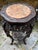 Antique Chinese Rosewood Marble Top plant Stand. Solid wood frame, well carved, measuring 37 tall and 21 at her widest...