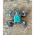 Mid 20th Century Vintage Native American Silver Inlaid Turquoise Pendant For Sale - Image 5 of 12
