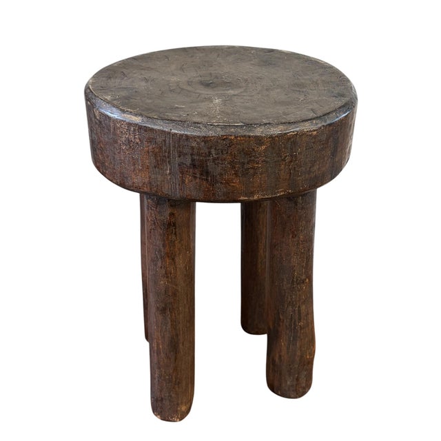 African African Vintage Carved Wood Milk Stool Hehe Gogo People Tanzania 12"h For Sale - Image 3 of 8