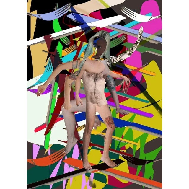 "unfamiliar taste" , mix media , 2022 , limited edition 10/10 + from collection " new age" - the new age series of 12...