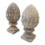 Vintage Cement Acorn Garden Finials - A Pair For Sale
