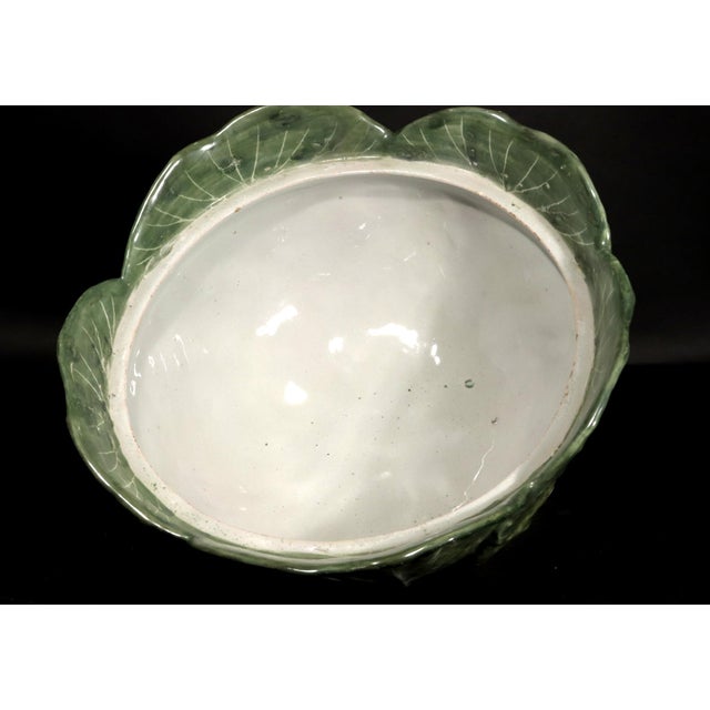 French Faience Tromp l'Oeil Strasbourg Factory Cabbage Tureen and Cover For Sale - Image 16 of 18