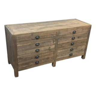Restoration Hardware Printmaker’s Media Console For Sale